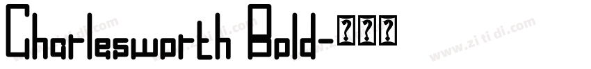 Charlesworth Bold字体转换